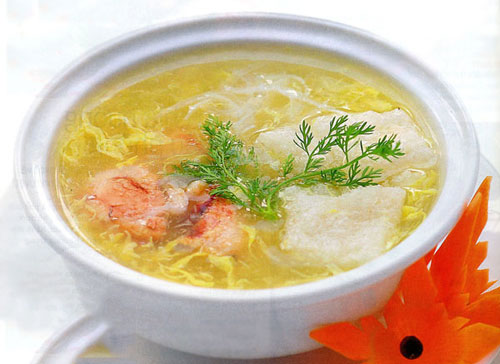 Soup bóng cá gà xe